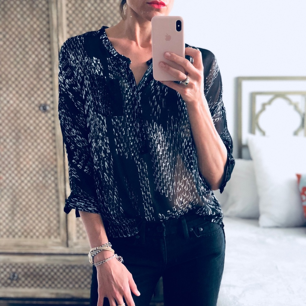 Express Semi-sheer Hi-low Top